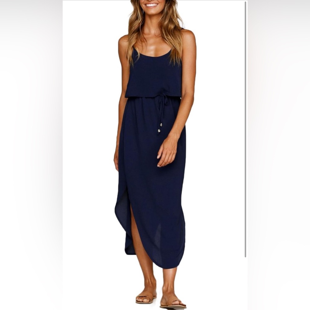 Versatile navy dress - holidays or any occasion
